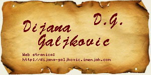Dijana Galjković vizit kartica